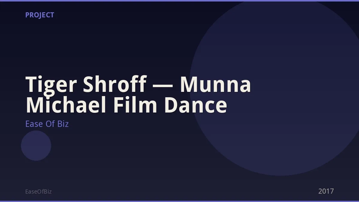 Tiger Shroff — Munna Michael Film Dance