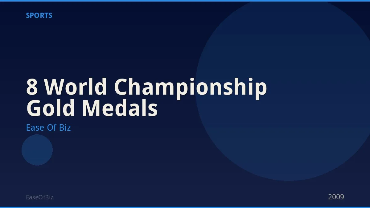 8 World Championship Gold Medals