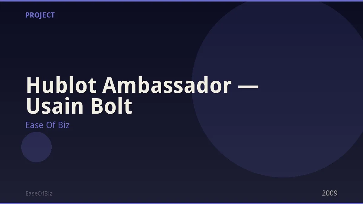 Hublot Ambassador — Usain Bolt