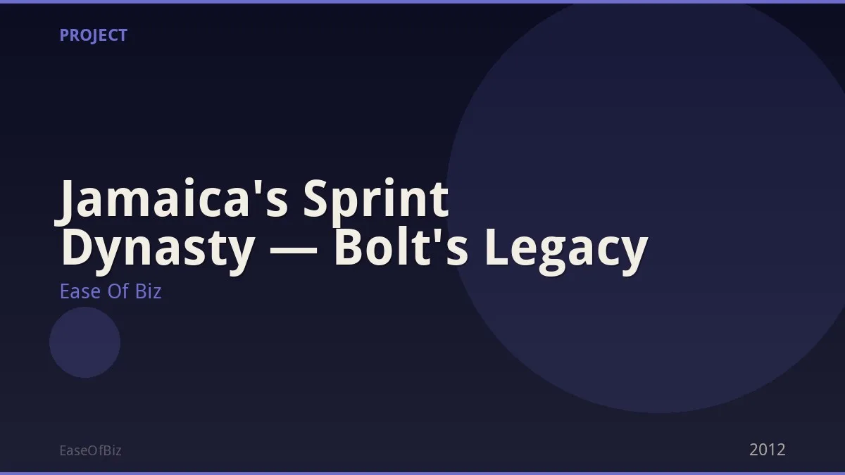 Jamaica's Sprint Dynasty — Bolt's Legacy
