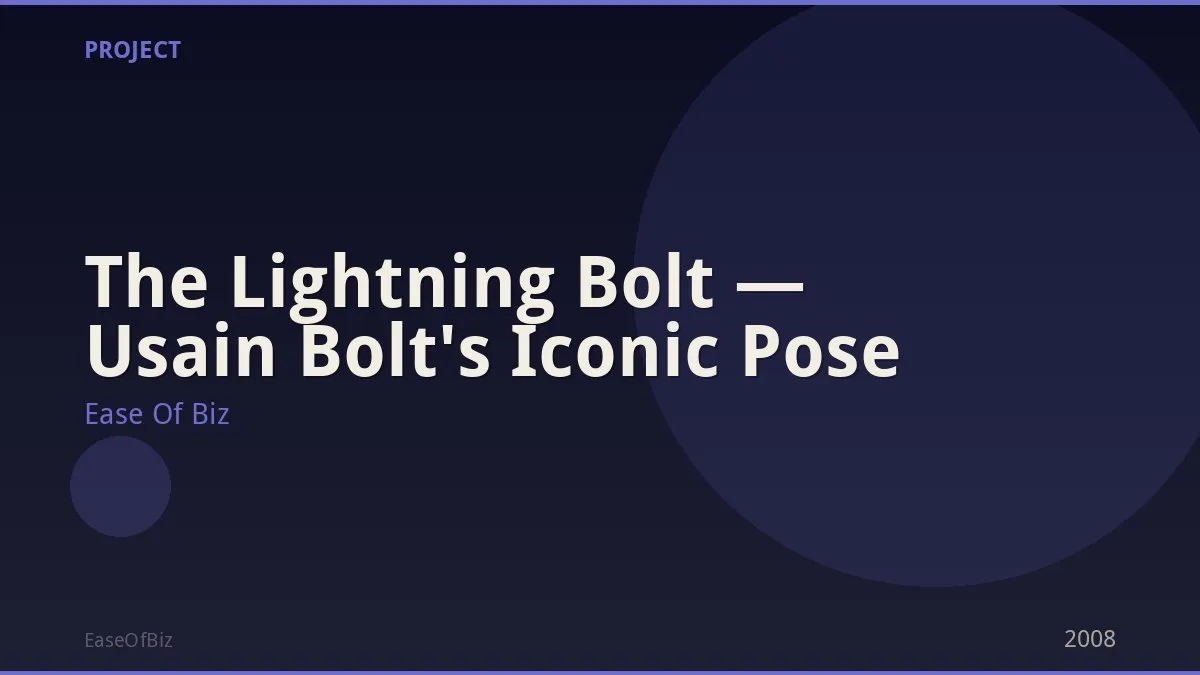 The Lightning Bolt — Usain Bolt's Iconic Pose
