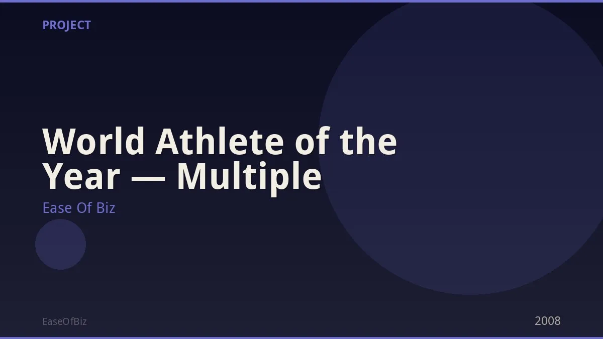 World Athlete of the Year — Multiple