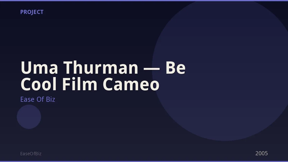 Uma Thurman — Be Cool Film Cameo