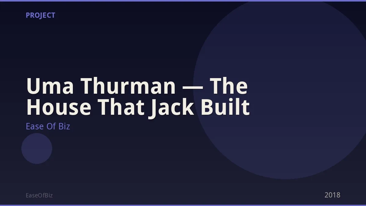 Uma Thurman — The House That Jack Built