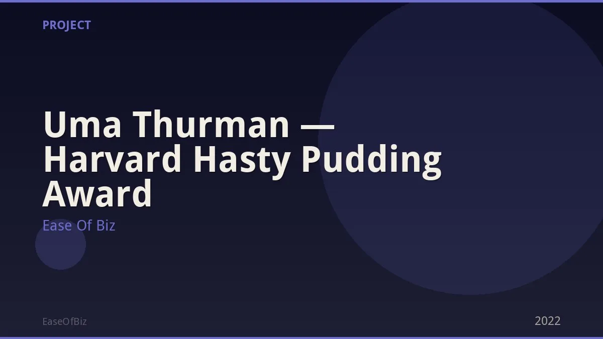 Uma Thurman — Harvard Hasty Pudding Award