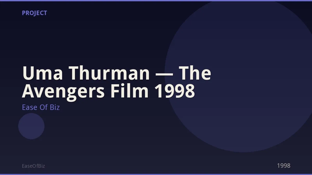 Uma Thurman — The Avengers Film 1998