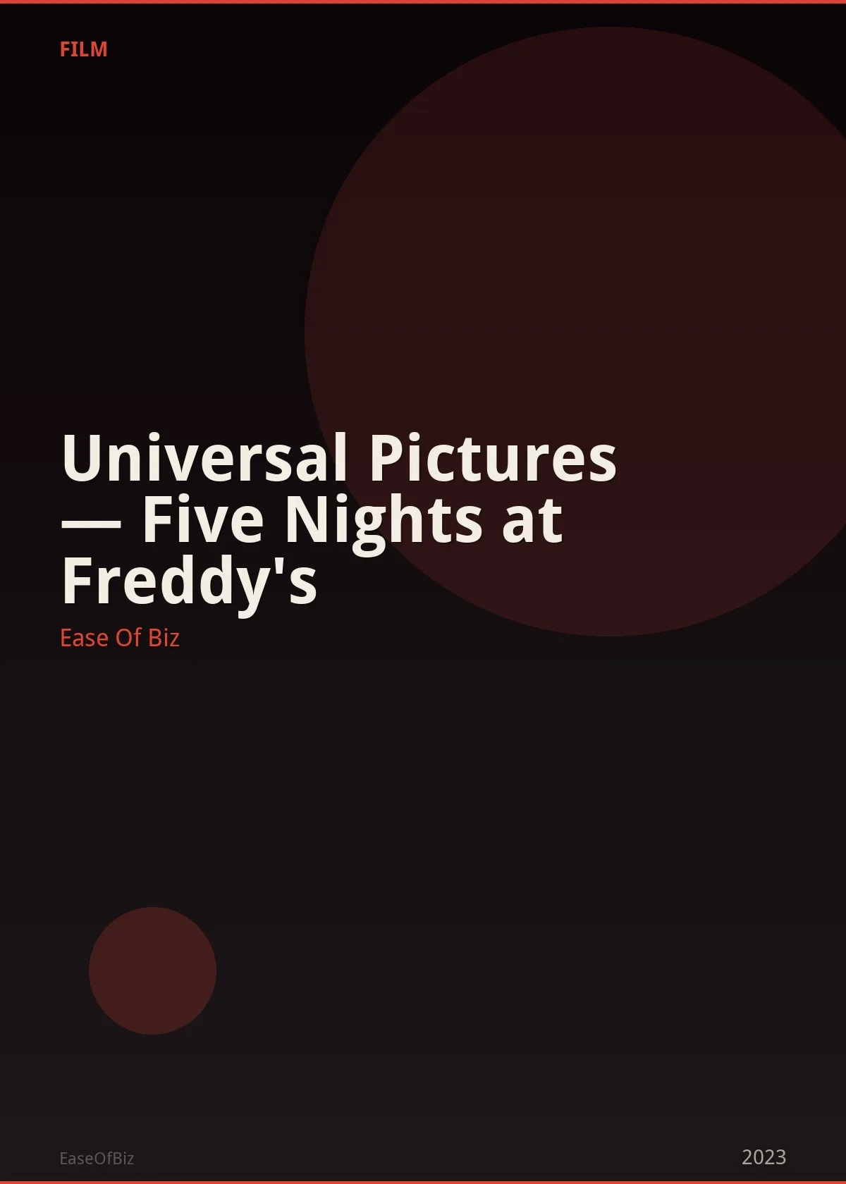 Universal Pictures — Five Nights at Freddy's