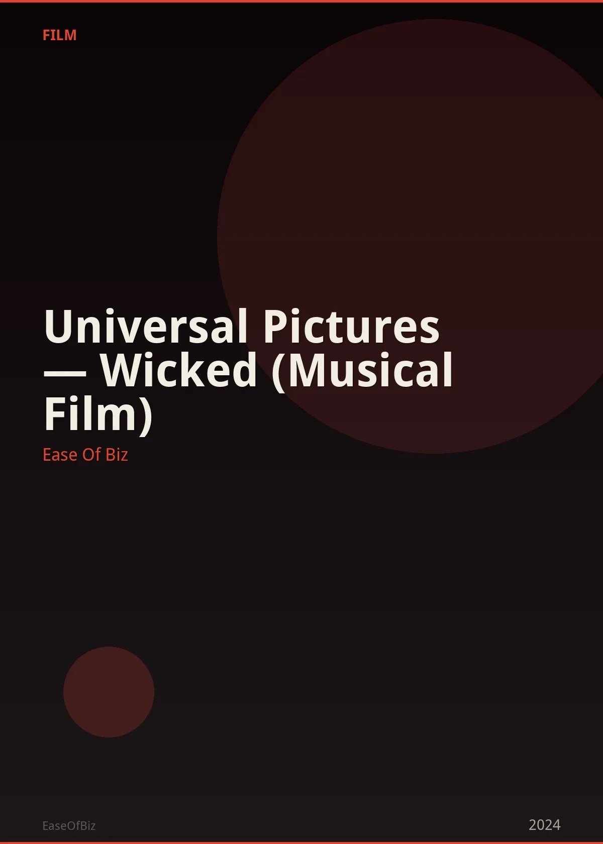 Universal Pictures — Wicked (Musical Film)