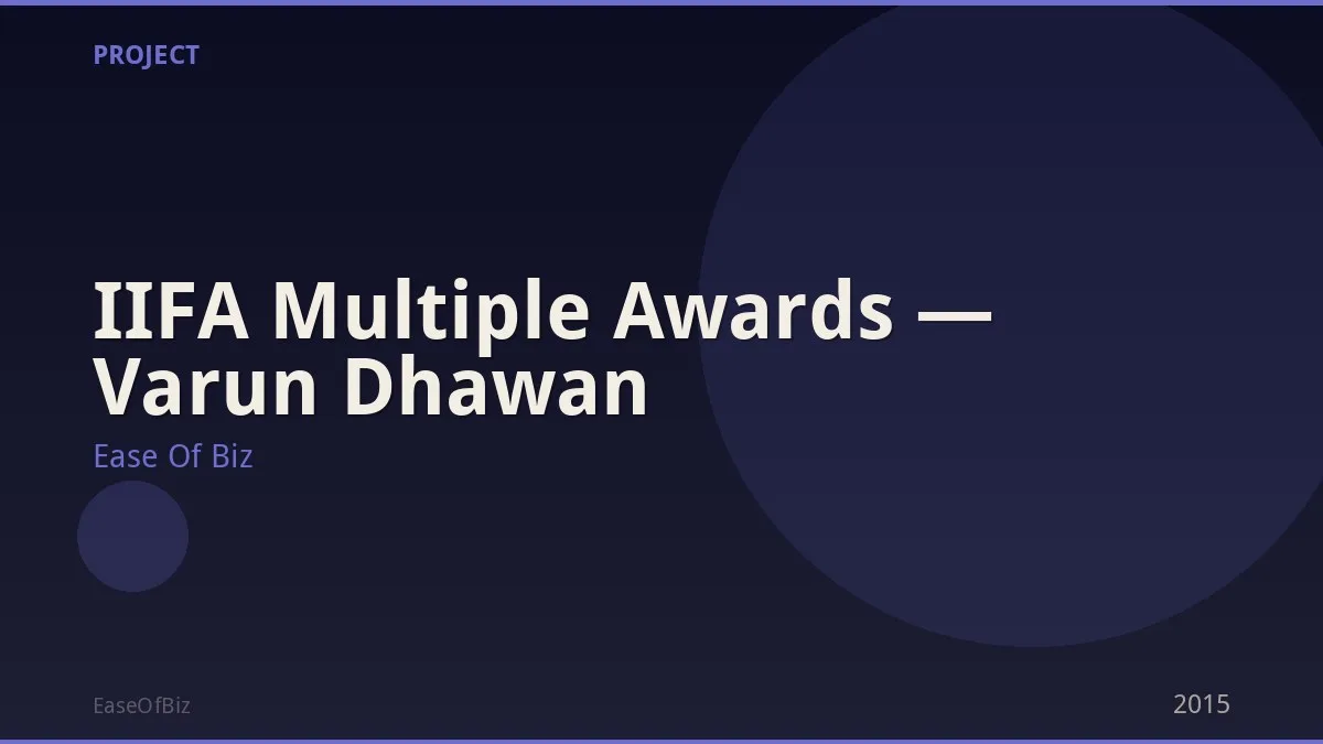 IIFA Multiple Awards — Varun Dhawan