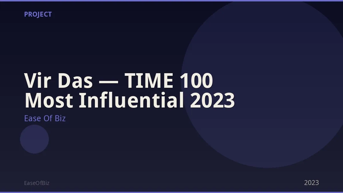 Vir Das — TIME 100 Most Influential 2023