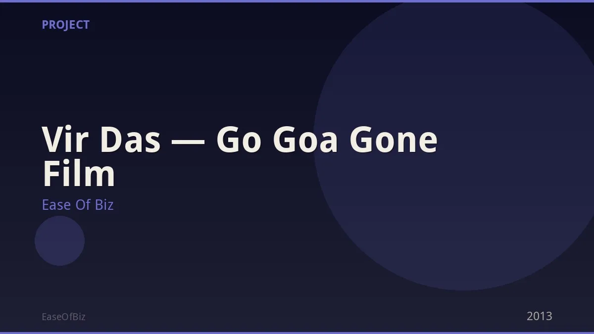Vir Das — Go Goa Gone Film