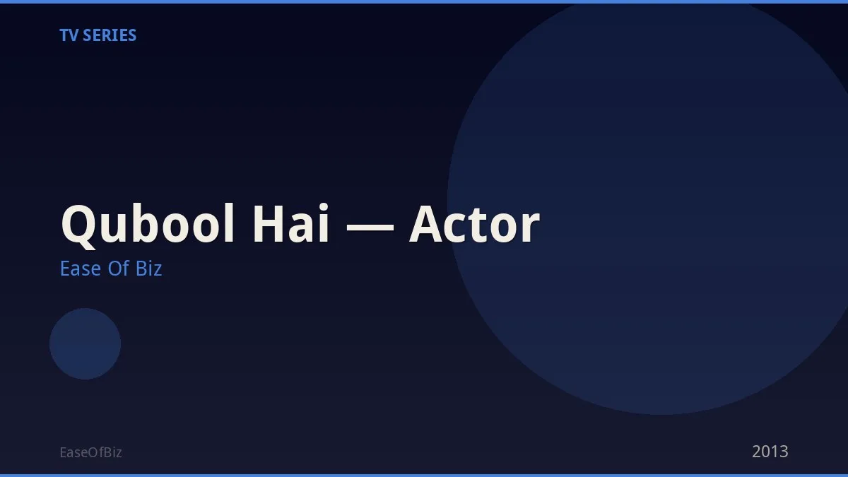 Qubool Hai — Actor