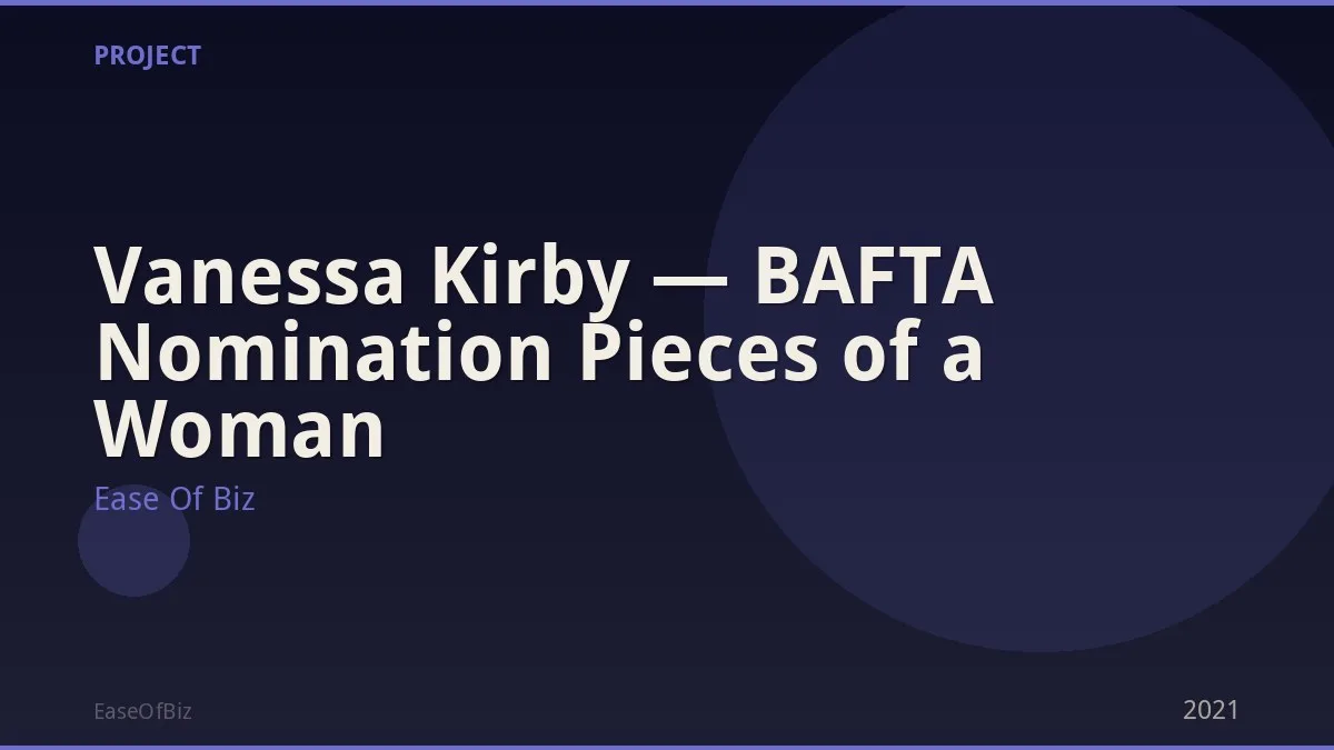 Vanessa Kirby — BAFTA Nomination Pieces of a Woman