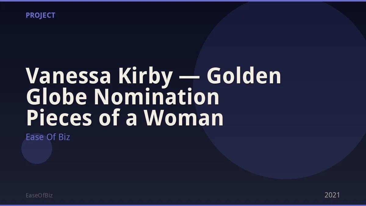 Vanessa Kirby — Golden Globe Nomination Pieces of a Woman