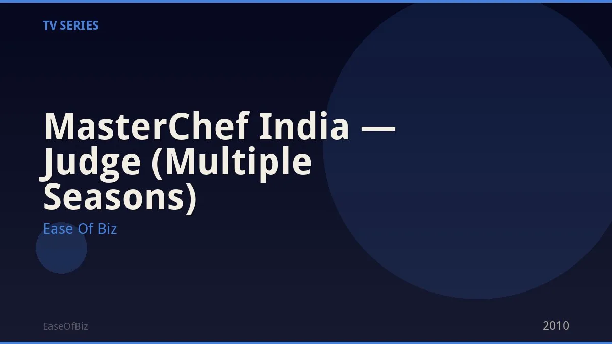 MasterChef India — Judge (Multiple Seasons)