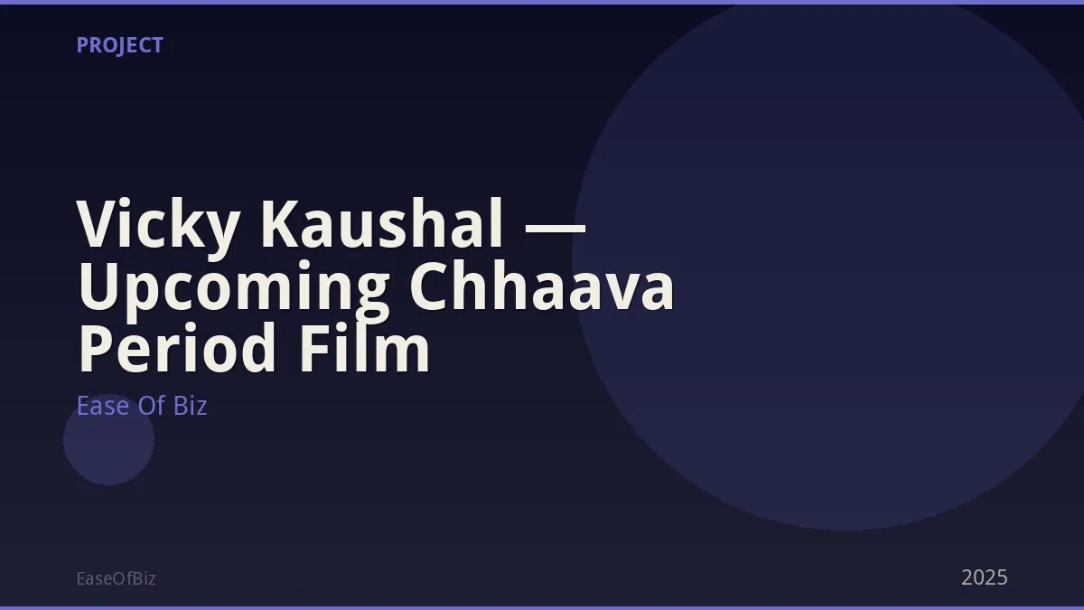 Vicky Kaushal — Upcoming Chhaava Period Film