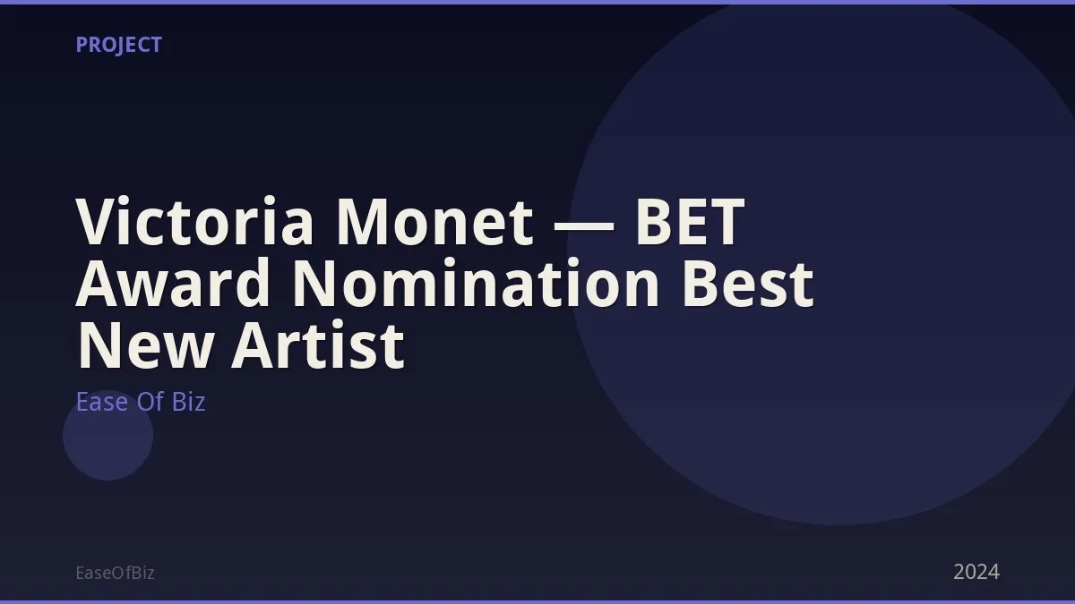 Victoria Monet — BET Award Nomination Best New Artist