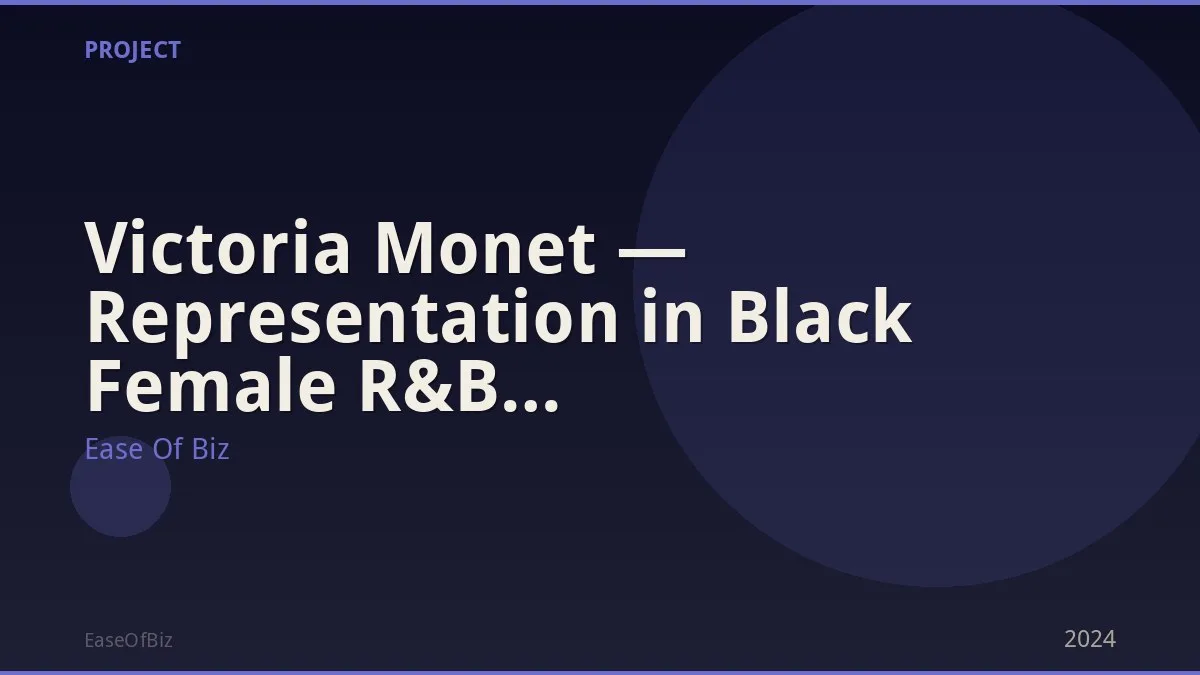 Victoria Monet — Representation in Black Female R&B Renaissance
