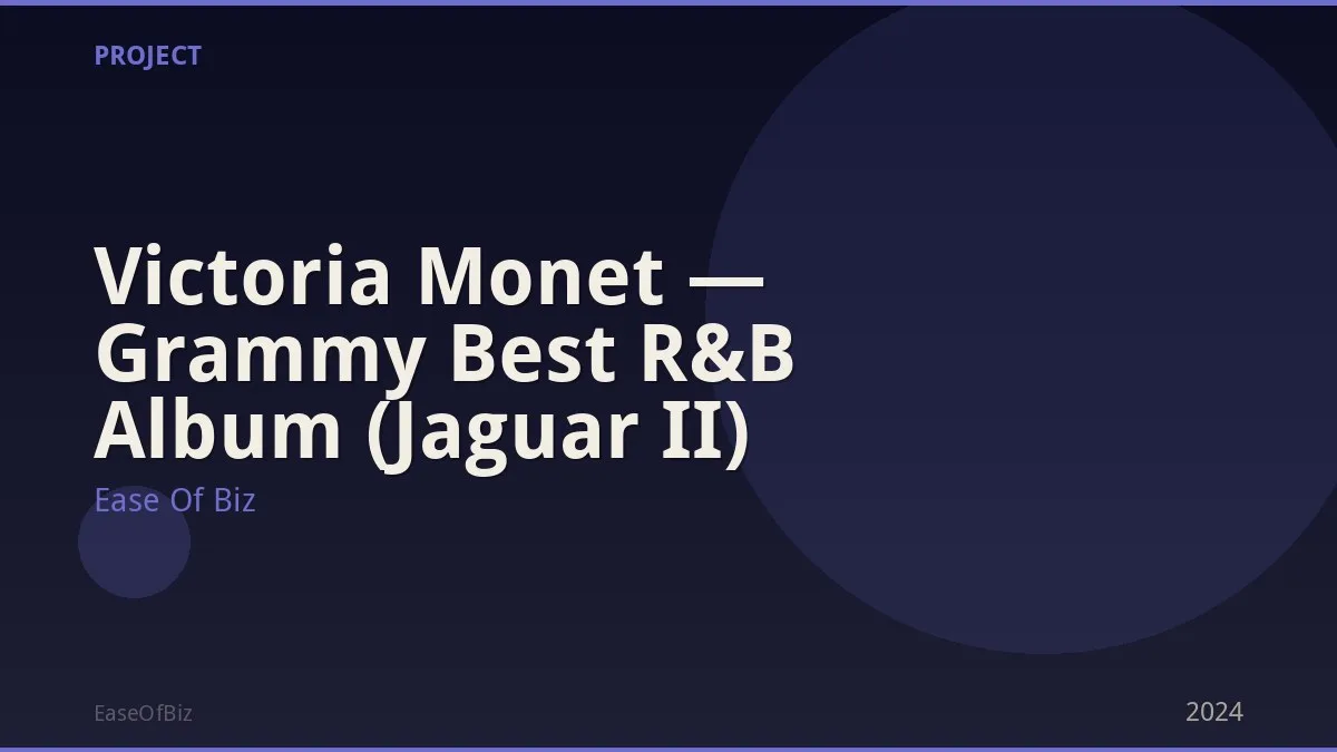 Victoria Monet — Grammy Best R&B Album (Jaguar II)