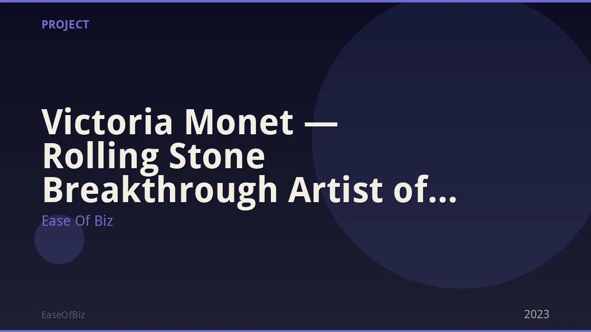 Victoria Monet — Rolling Stone Breakthrough Artist of the Year