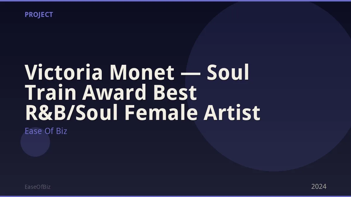 Victoria Monet — Soul Train Award Best R&B/Soul Female Artist