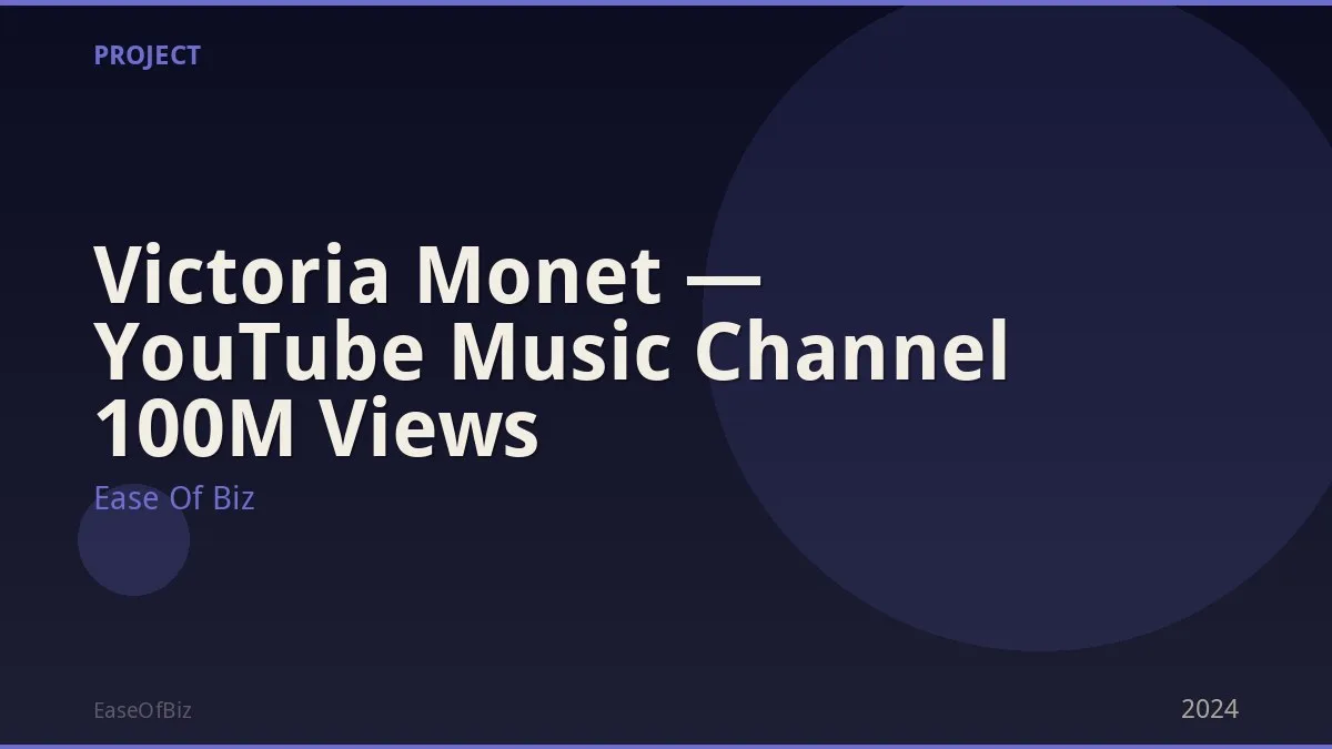 Victoria Monet — YouTube Music Channel 100M Views