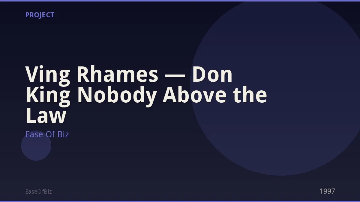 Ving Rhames — Don King Nobody Above the Law