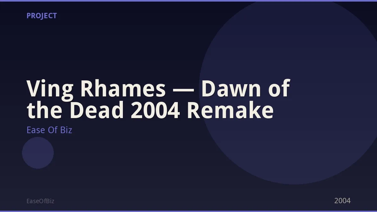 Ving Rhames — Dawn of the Dead 2004 Remake