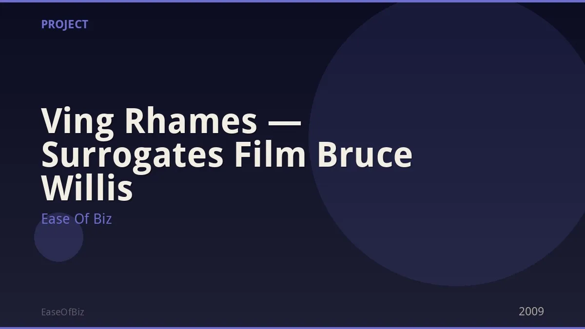 Ving Rhames — Surrogates Film Bruce Willis