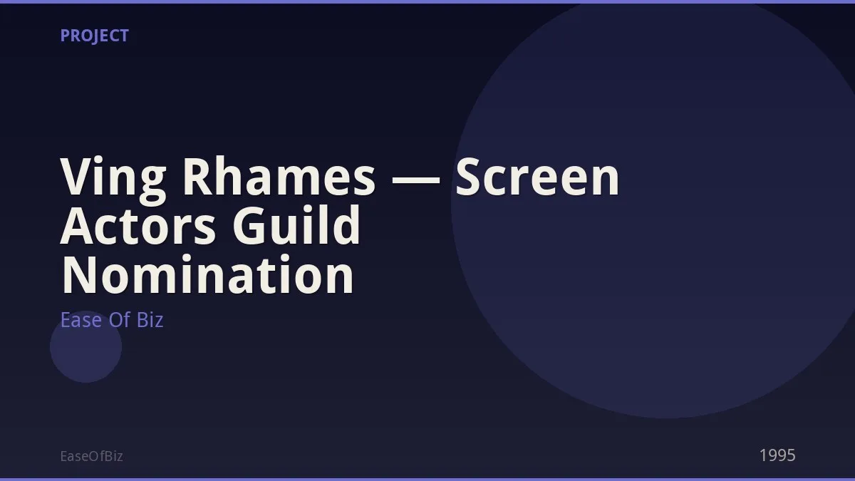 Ving Rhames — Screen Actors Guild Nomination