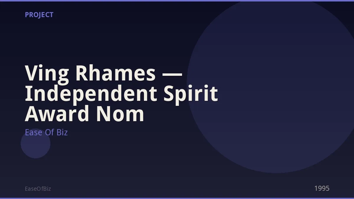 Ving Rhames — Independent Spirit Award Nom