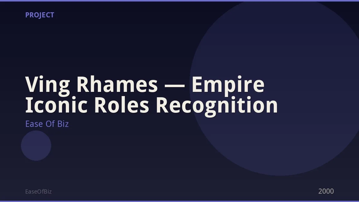 Ving Rhames — Empire Iconic Roles Recognition
