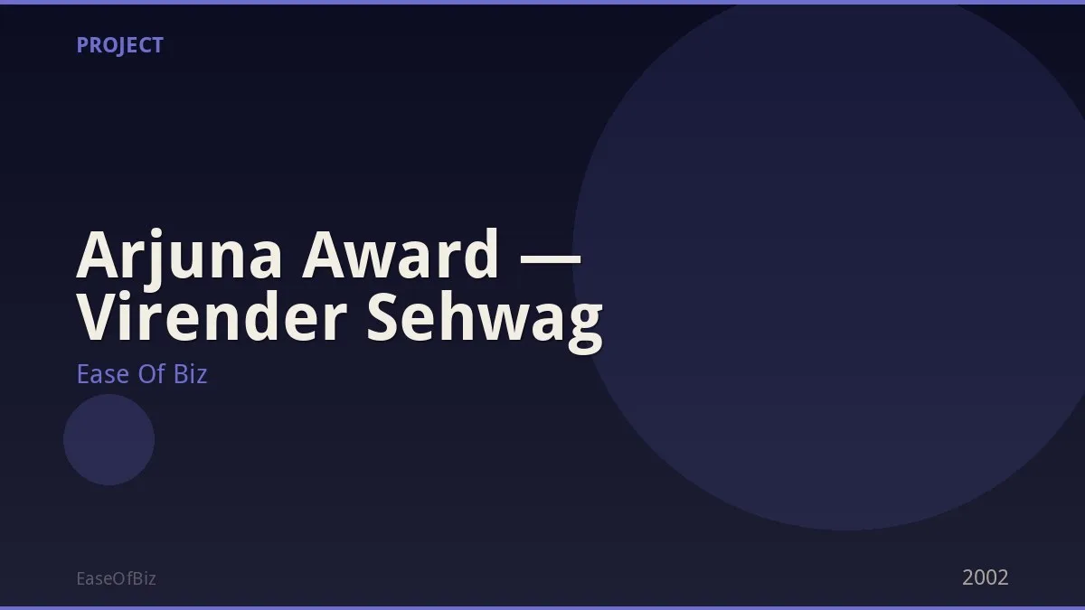 Arjuna Award — Virender Sehwag