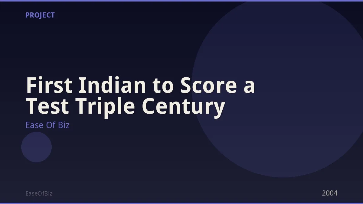 First Indian to Score a Test Triple Century