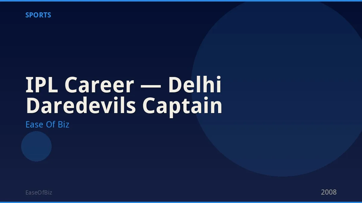 IPL Career — Delhi Daredevils Captain