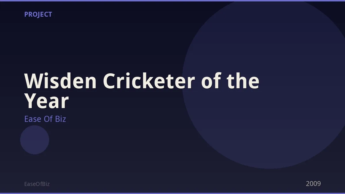 Wisden Cricketer of the Year