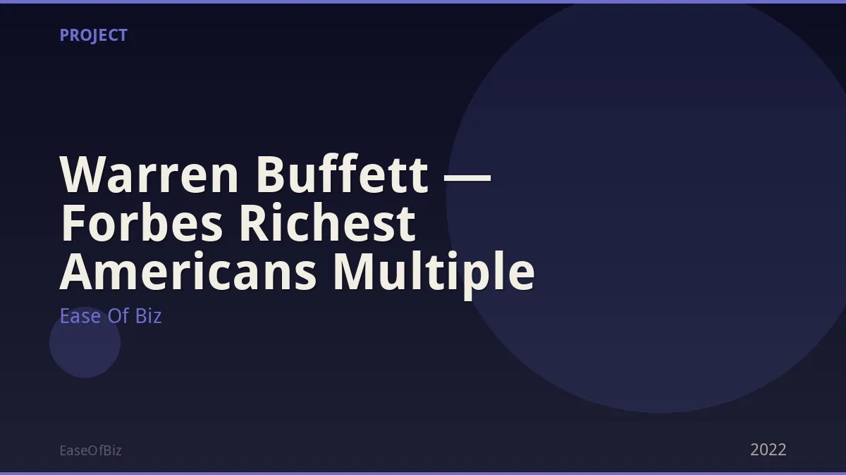 Warren Buffett — Forbes Richest Americans Multiple