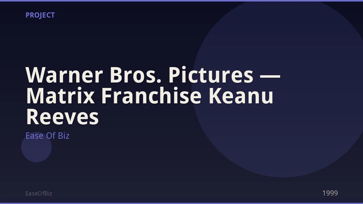 Warner Bros. Pictures — Matrix Franchise Keanu Reeves