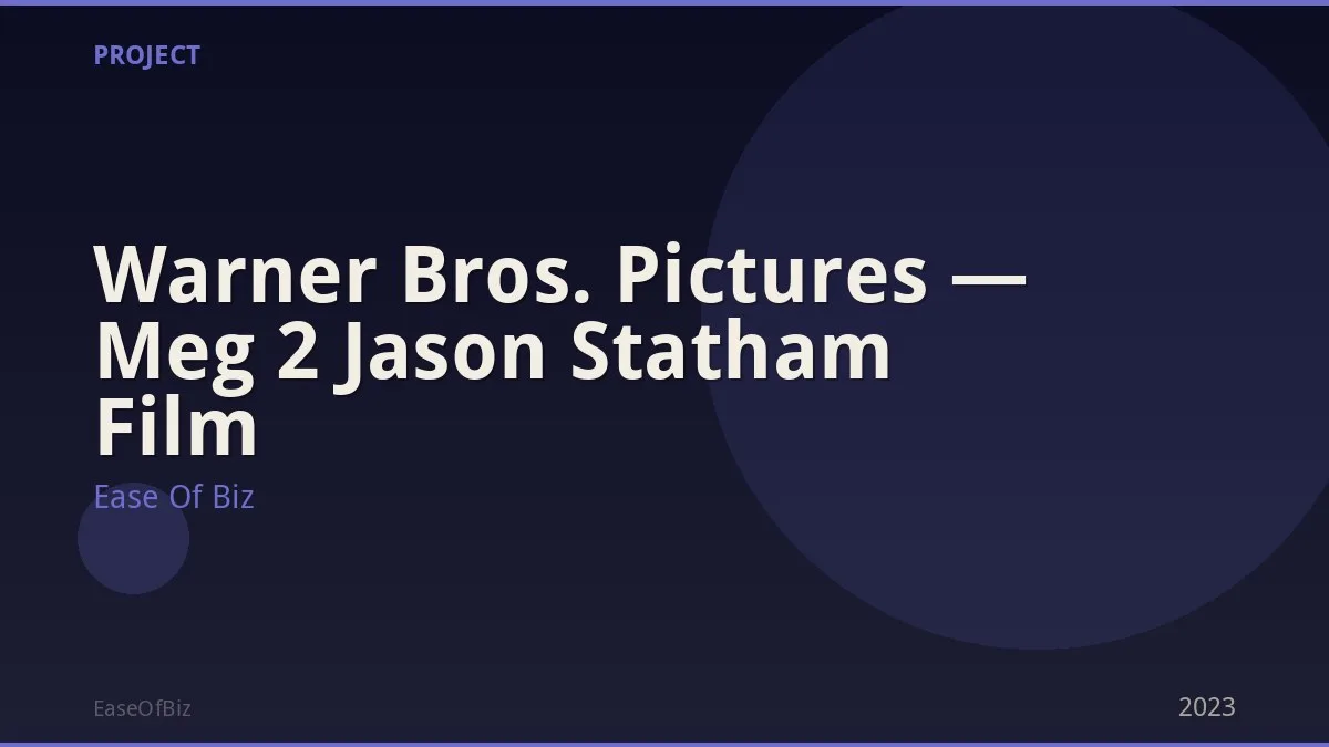 Warner Bros. Pictures — Meg 2 Jason Statham Film