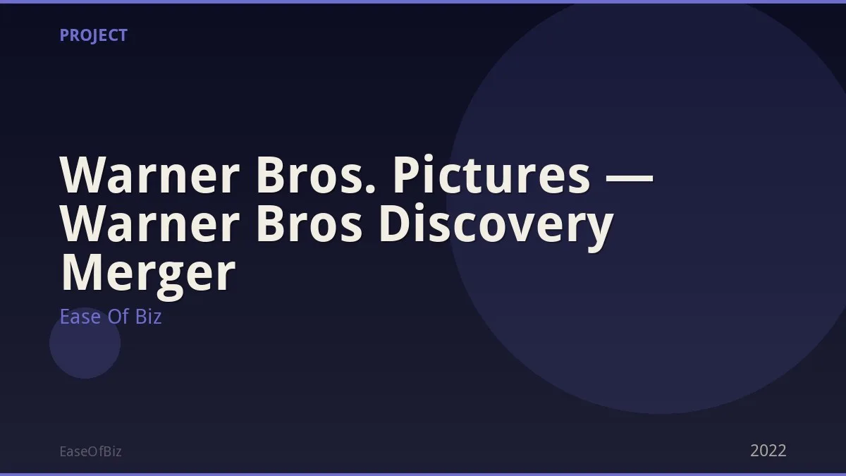 Warner Bros. Pictures — Warner Bros Discovery Merger