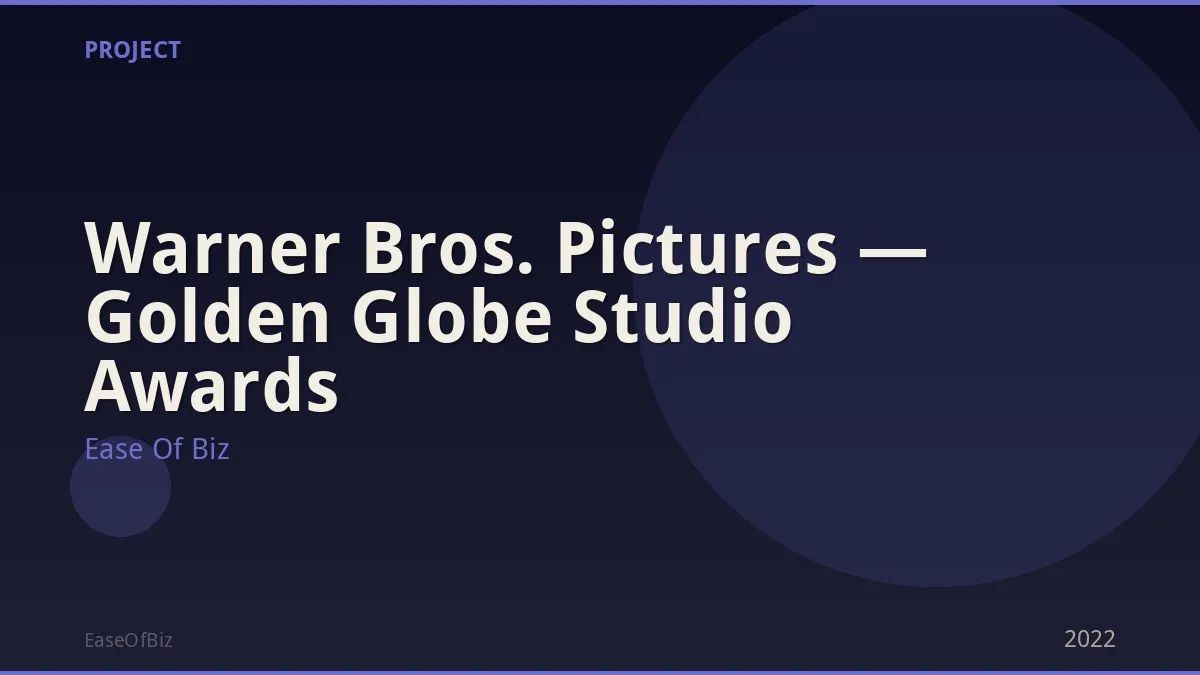 Warner Bros. Pictures — Golden Globe Studio Awards