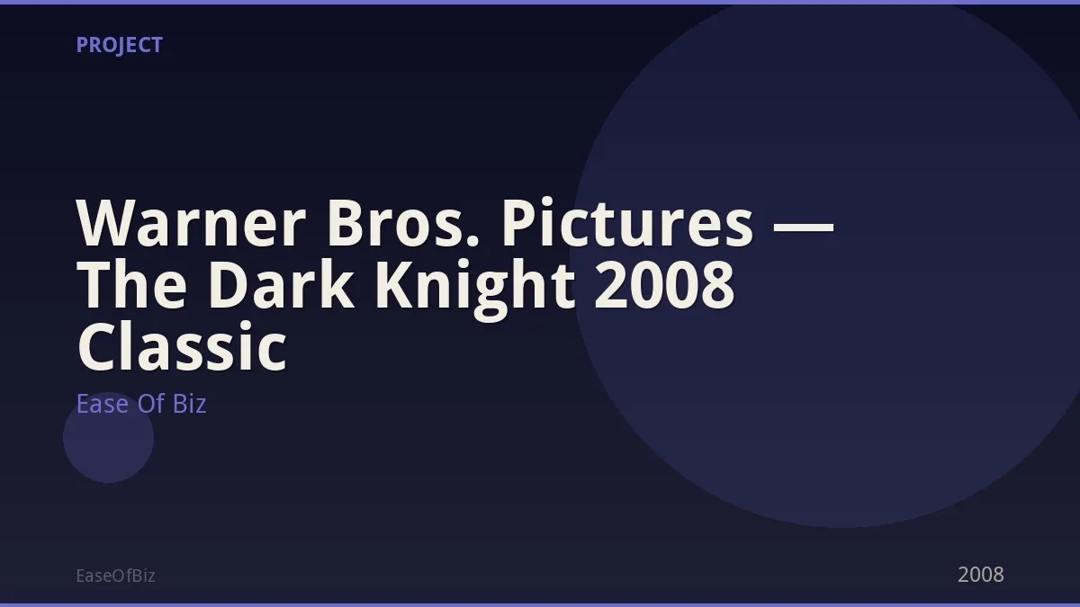 Warner Bros. Pictures — The Dark Knight 2008 Classic