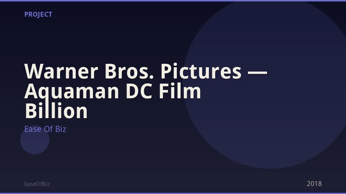 Warner Bros. Pictures — Aquaman DC Film Billion