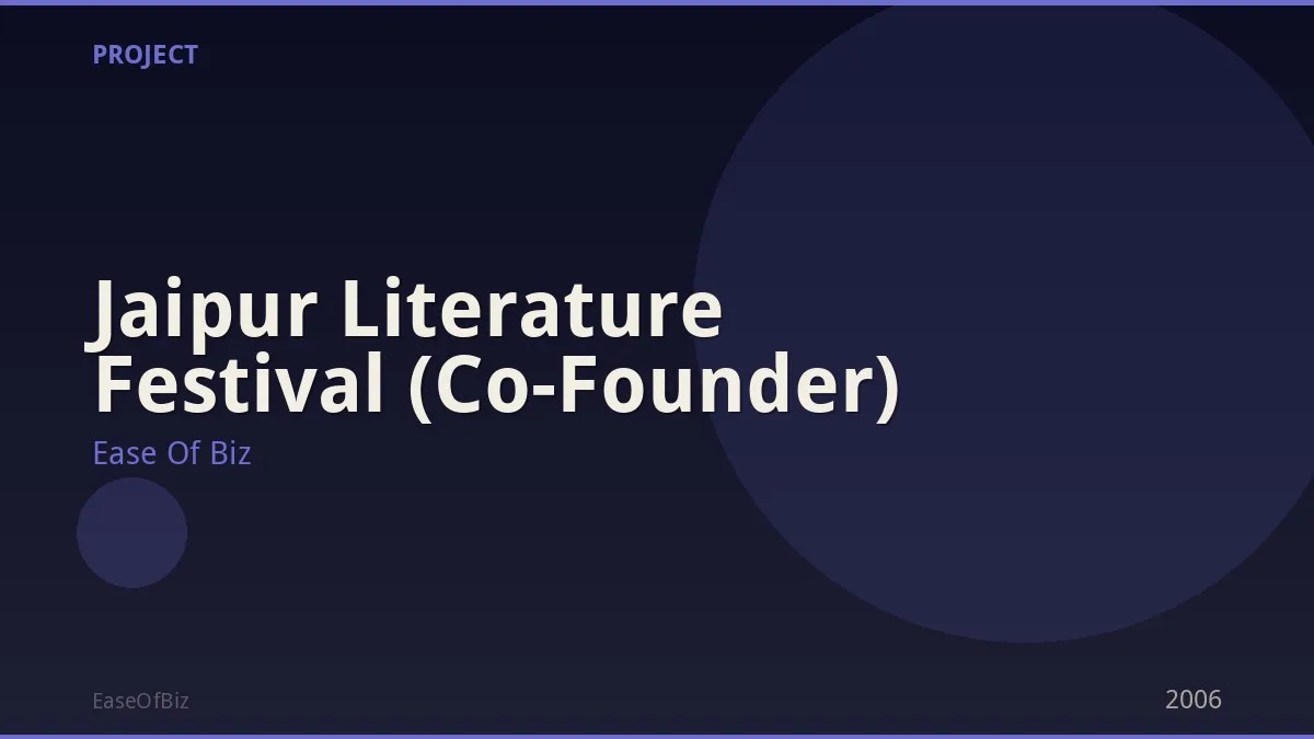 Jaipur Literature Festival (Co-Founder)