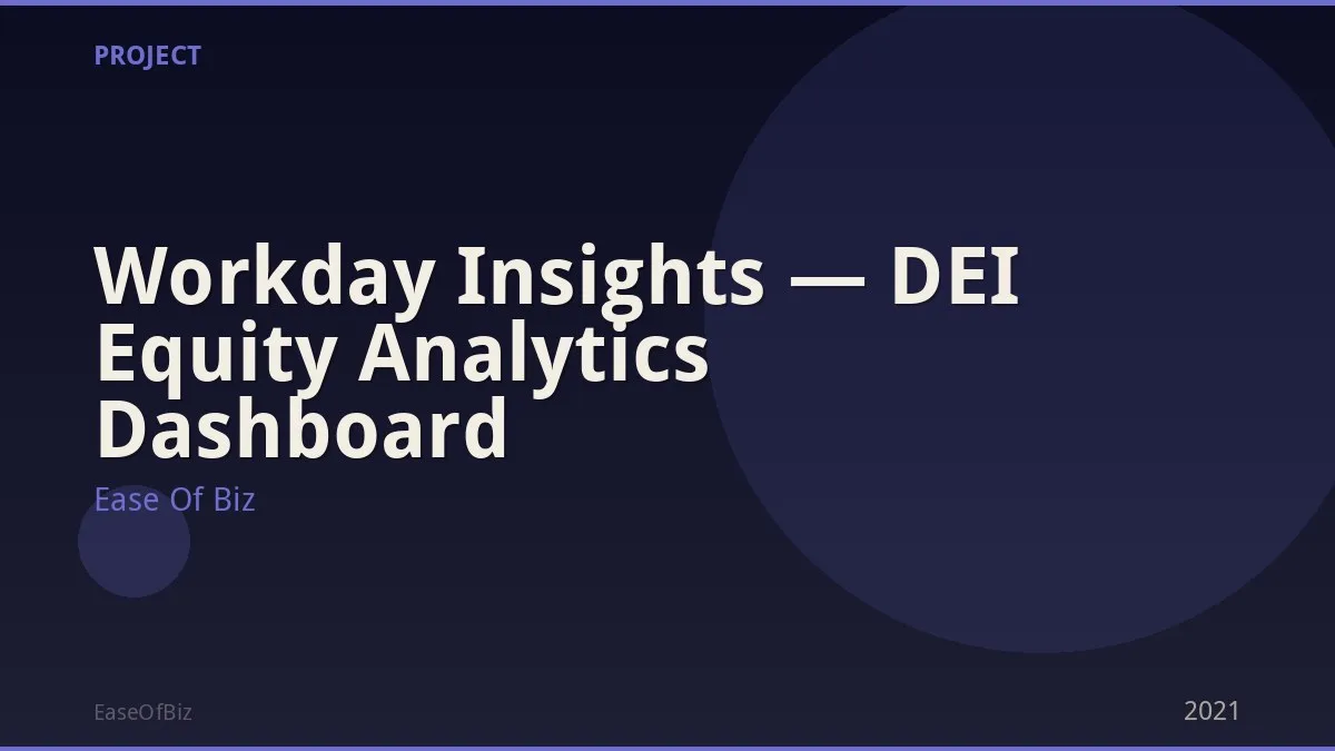 Workday Insights — DEI Equity Analytics Dashboard