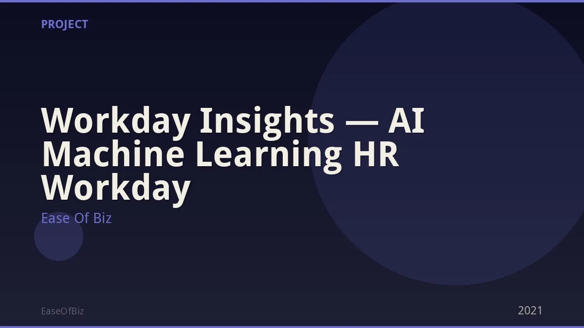 Workday Insights — AI Machine Learning HR Workday