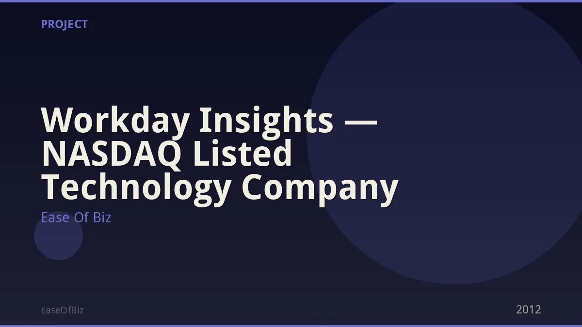 Workday Insights — NASDAQ Listed Technology Company