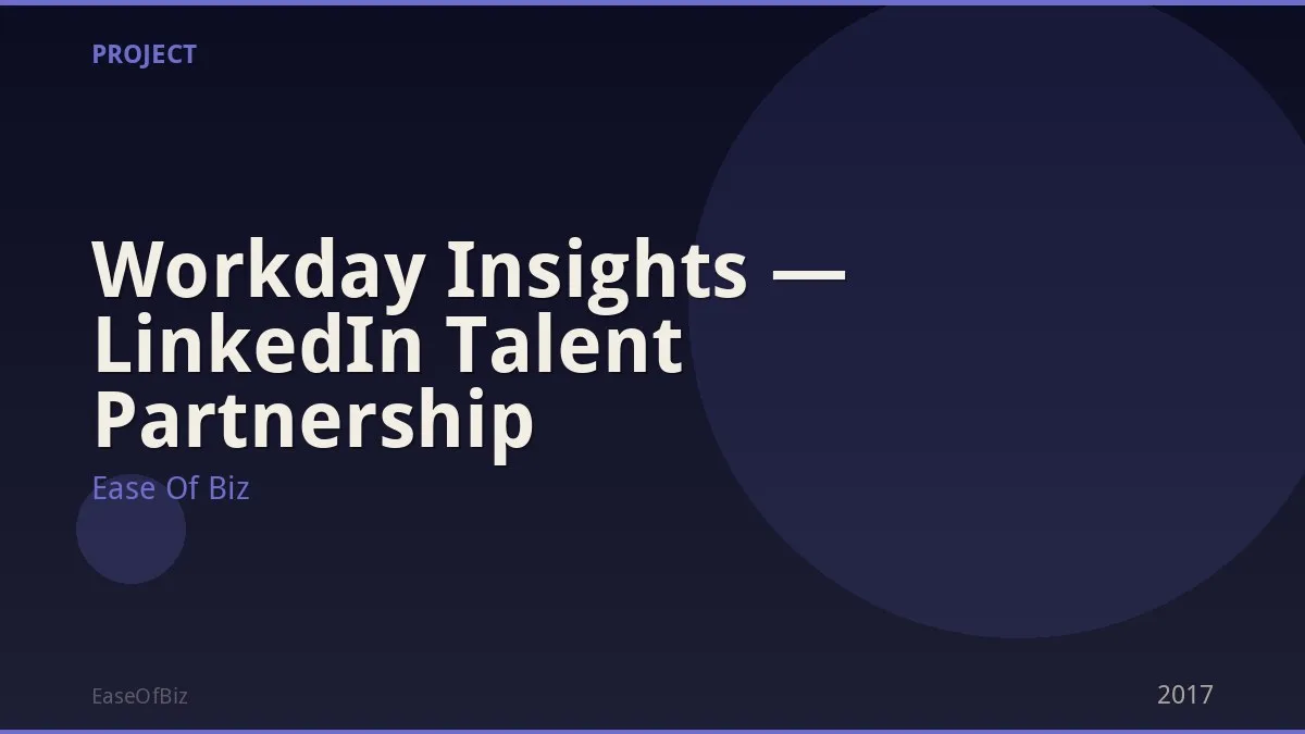 Workday Insights — LinkedIn Talent Partnership