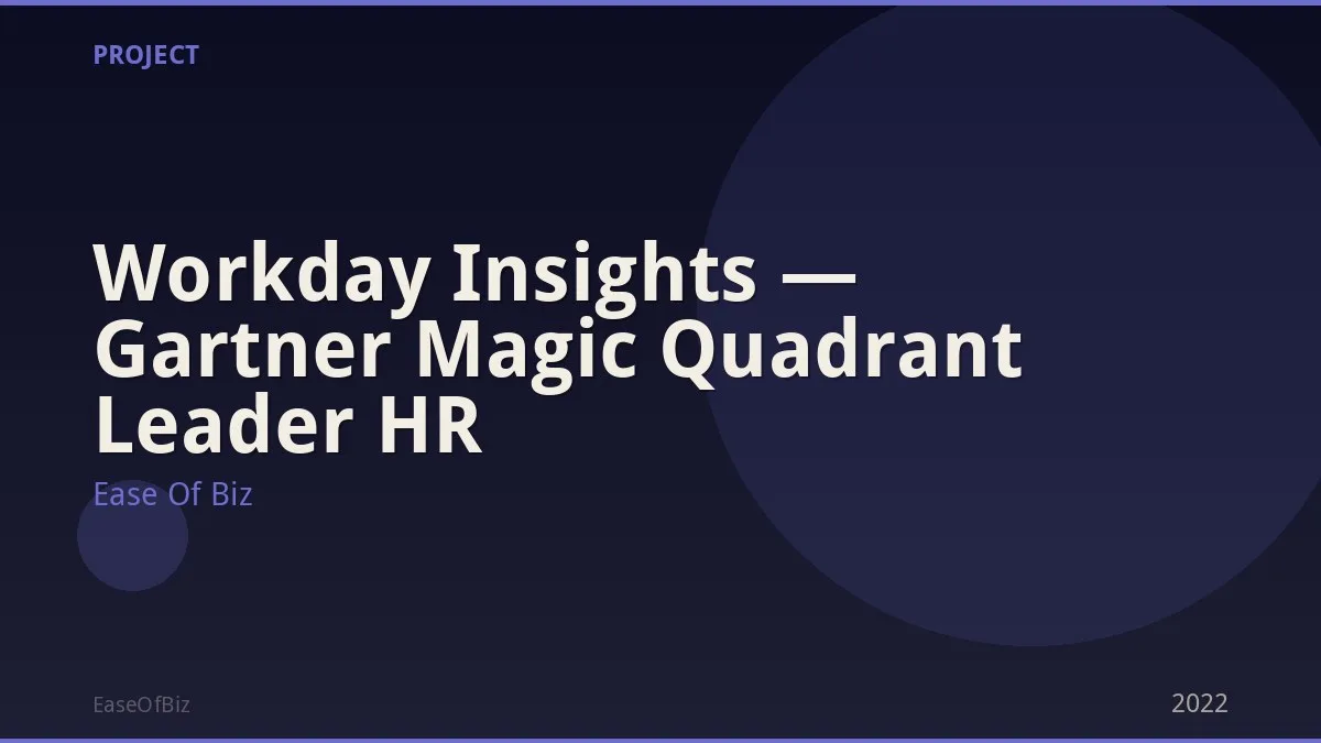 Workday Insights — Gartner Magic Quadrant Leader HR