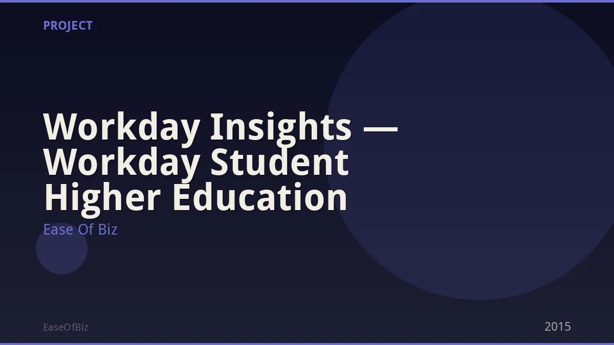 Workday Insights — Workday Student Higher Education